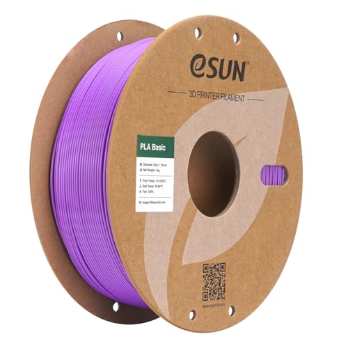 Image of eSUN PLA Basic Filament 1.75mm, 1KG Spool (2.2 LBS) High Speed 3D Printer PLA Filament, Designed for Fast Printing, Grape Purple