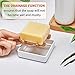 Bamboo Soap Dishes for Bar Soap Holders for Shower for Bathroom Sink Bulk Small Wooden Soap Tray Jabonera Pretty Neat Ventilated Soap Dish Disj Disk, Detachable (Single Right Angle White)