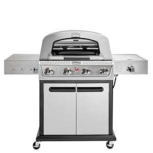 Cuisinart Propel+ 4-Burner 3-in-1 Gas Grill, Stainless Steel Versatile Grill, Griddle and Pizza Oven with Pizza Stone, Convertible to Natural Gas, Side Burner and Integrated Storage, Perfect for BBQs Cuisinart Propel 4 Burner 3 in 1 Gas Grill Stainless Steel Versatile Grill Griddle and Pizza Oven with Pizza Stone Convertible to Natural Gas Side Burner and Integrated Storage Perfect for BBQs