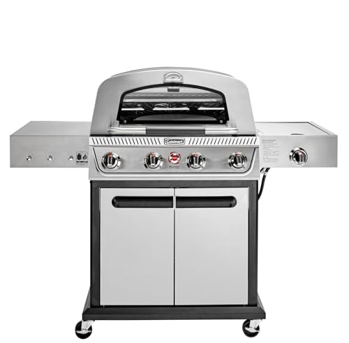 Cuisinart-Propel-4-Burner-3-in-1-Gas-Grill-Stainless-Steel-Versatile-Grill-Griddle-and-Pizza-Oven-with-Pizza-Stone-Convertible-to-Natural-Gas-Side-Burner-and-Integrated-Storage-Perfect-for-BBQs Cuisinart Propel 4 Burner 3 in 1 Gas Grill Stainless Steel Versatile Grill Griddle and Pizza Oven with Pizza Stone Convertible to Natural Gas Side Burner and Integrated Storage Perfect for BBQs