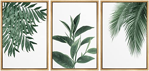 wall26 Framed Canvas Print Wall Art Set Tropical Jungle Island
