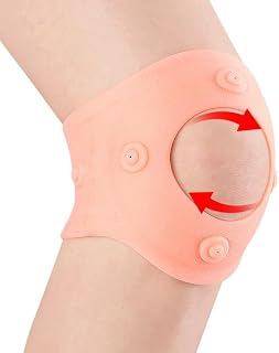 ABUBU Rodillera Elástica de Silicona con Imanes, Soporte y Compresión Terapéutica, Protector de Rodilla, Estabilizador Flexible para Dolor, Inflamación y Uso Deportivo o Diario (Color carne rotula)