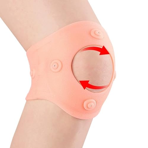 ABUBU Genouillère élastique en silicone avec aimants, compression rotule, thérapie magnétique (couleur chair rotule)