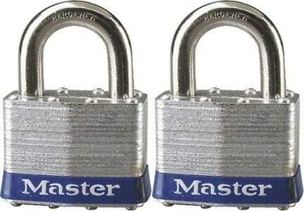 LOCK Master No. 5UP Padlock 2" (Pack of 2) Universal Pin for Keying Convenience with a Laminated Steel Body for Superior Strength