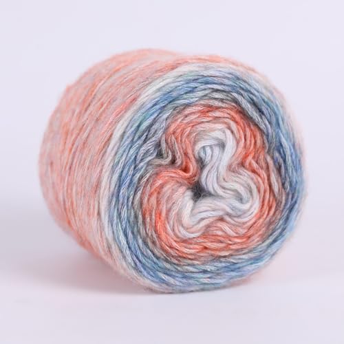 SANXI Crocheting Knitting-Gradient Cake Yarn, Soft