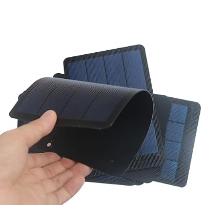 1.5W 6V Flexible Amorphous Silicon Thin Film Solar Panel, Rollable ETFE DIY Solar Cell Panel for Small Electronic Projects