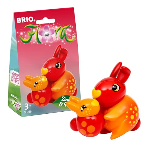 BRIO Flora - 36216 Zinnia & Peach | Figurines de Jeu pour Un Plaisir imaginatif Infini pour Les Filles et Les garçons de 3 Ans et Plus - Superbe Cadeau
