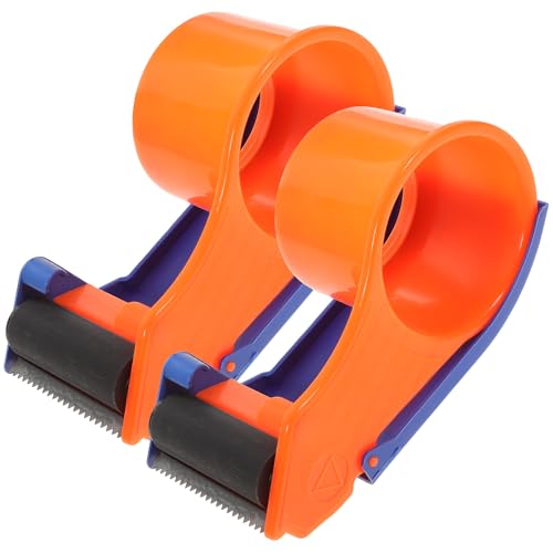 ABOOFAN Distributeur de Ruban Adhésif D'étanchéité en Plastique 2 Pièces Confortable et Pratique Coupe-ruban Ergonomique pour Entrepôt et Emballage