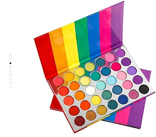 MS GLAMOUR 35 Colors Rainbow Palette a Cruelty Free Cosmetics Travel-Friendly Ultimate Eye-catching Palette Eye shadow rainbow palette makeup rainbow pallet eyeshadow matte Vegan Product