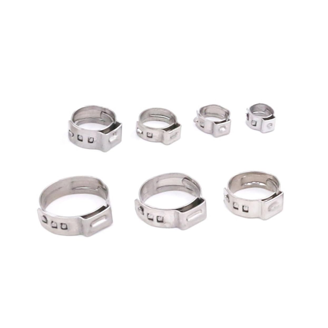 FUNOMOCYA Clamp Replacement 70pcs Single Ear Hose Clamp 7mm-21mm Includes Storage Case