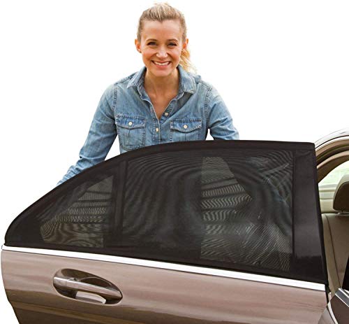 DQMEN 2pcs Paire Voiture Pare-Soleil pour vitres latérales adapté pour Enfants et Animaux domestiques, Contre Rayons UV Protège Enfants- Installation Facile Cover