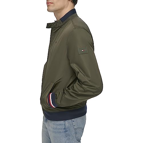 Tommy Hilfiger mens Tommy Hilfiger Men's Lightweight Varsity Rib Knit Bomber Jacket3