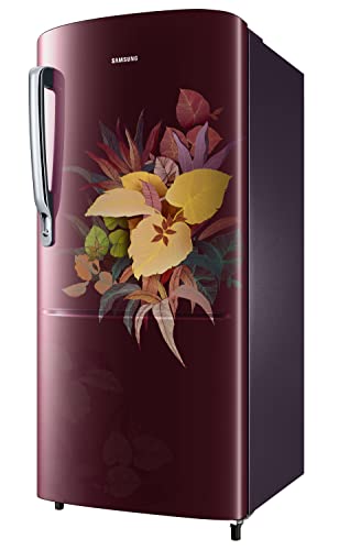 Image of Samsung 183 L, 3 Star, Digital Inverter, Direct-Cool Single Door Refrigerator (RR20C1723VF /HL, Red, Tropical Purple)