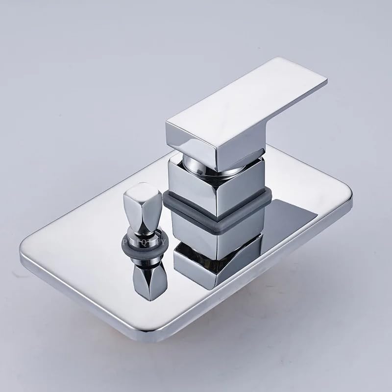 Robinet de douche avec douchette à main ensembles de douche encastrés chrome