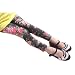 E Kids Stretch Skinny Pantyhose Printed Floral Girls Cropped Tights 6-8y