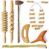 Wooden Massage Tools Set for Body Shaping,7 Pieces Wood Therapy Kit Anti Cellulite Lymphatic Drainag