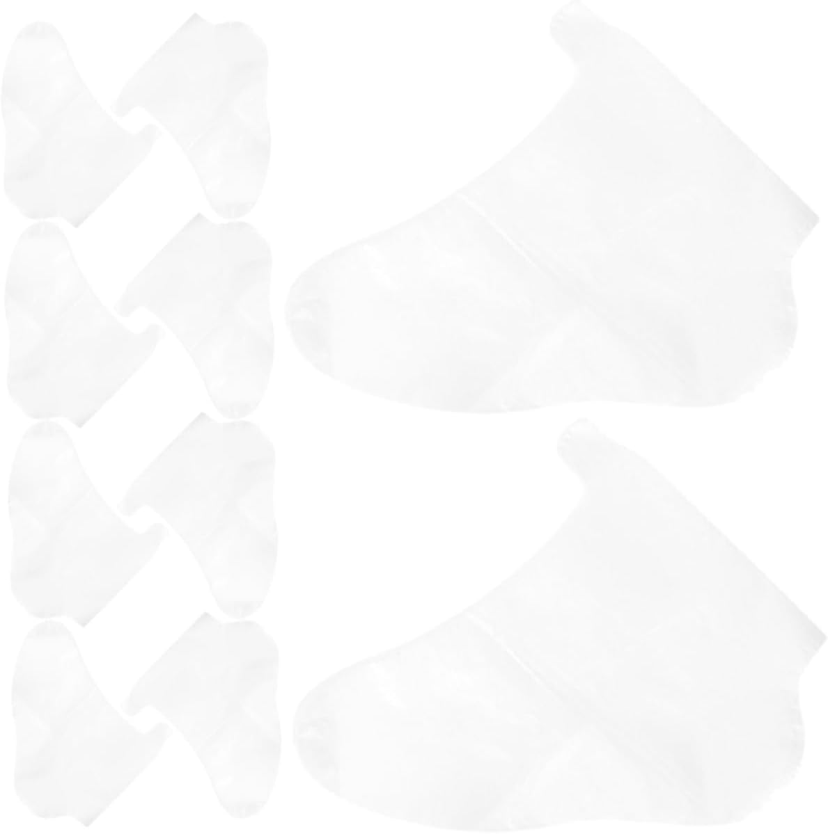100PCS Disposable Foot Covers for Skating Skiing Amusement Parks Transparent Foot Protectors for Shoe Fitting