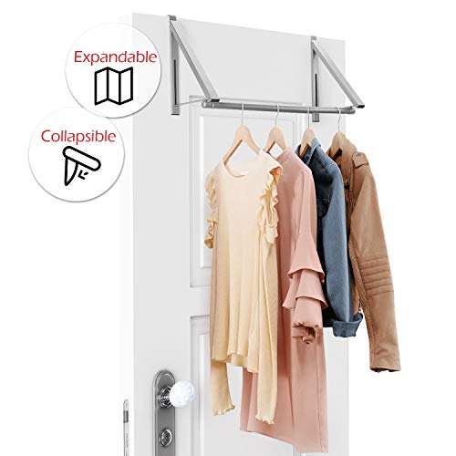 StorageMaid Over The Door Closet Rod - Heavy-Duty Hanging Clothes Rack Organizer