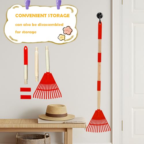 Rastrillo para niños con mango ajustable de 3 secciones miniatura 5