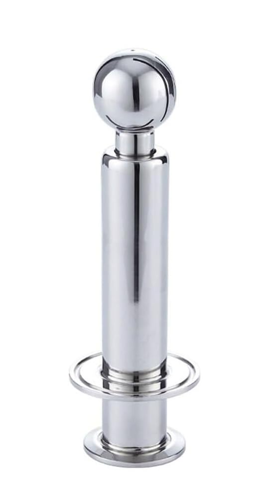 CIP - Herramienta de limpieza de tanques de 3,8 cm con triple abrazadera, acero inoxidable 304 para mejorar eficientemente el hogar, 50,5 x 50,5 mm, 1 unidad