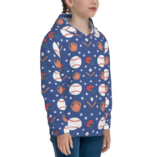 Balls Gloves Bat Helmet Kids Pullover Hoodies Boys Sweatshirts Girls Athletic Clothes with Pocket3