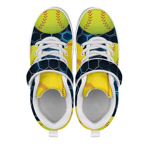 Ball Pattern Running Shoes Boys Girls Sneakers Lightweight with Hook and Loops Hiking Single Buckle Easy On Off Comfort Shoes for Kids2