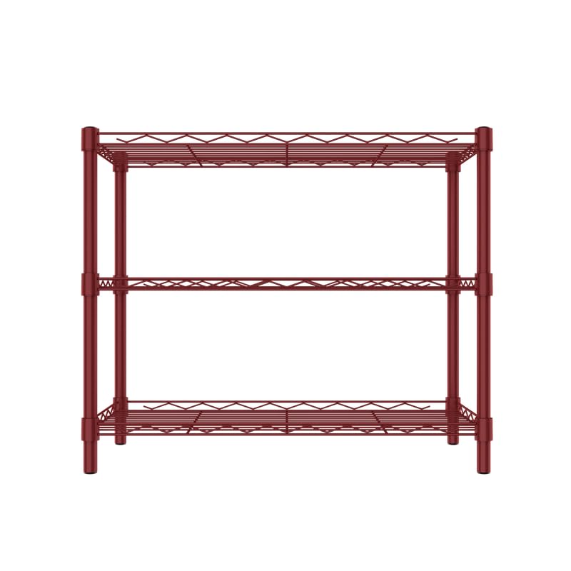 Image of 3-Shelves Counter Top Heavy Duty Steel Storage Rack | Multipurpose Shelving Unit for Kitchen, Home & Utility
