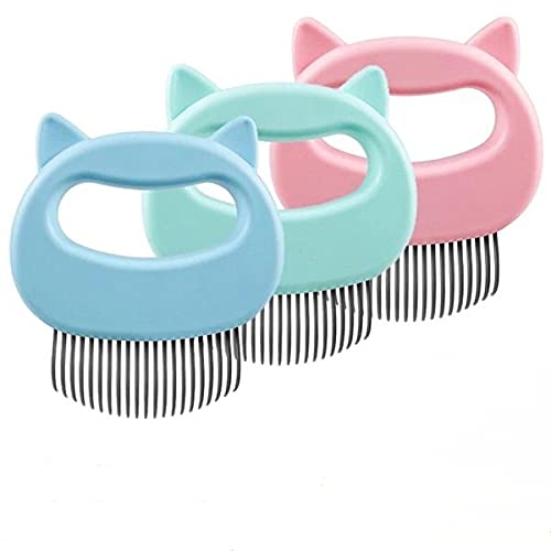 3 Pack/set Pet Shell Comb,Pink Green Blue Dog Cat Long Hair Short Hair Shell Comb Floating Hair Brush for Pet Cat