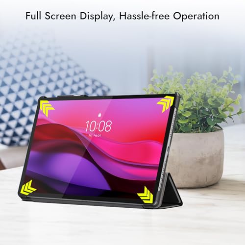 Image of Robustrion Cover Case for Lenovo Yoga Tab Plus 12.7 inch Cover, Trifold Cover Case for Lenovo Yoga Tab Plus Cover 12.7 inch [Auto Sleep Wake Support] - Black