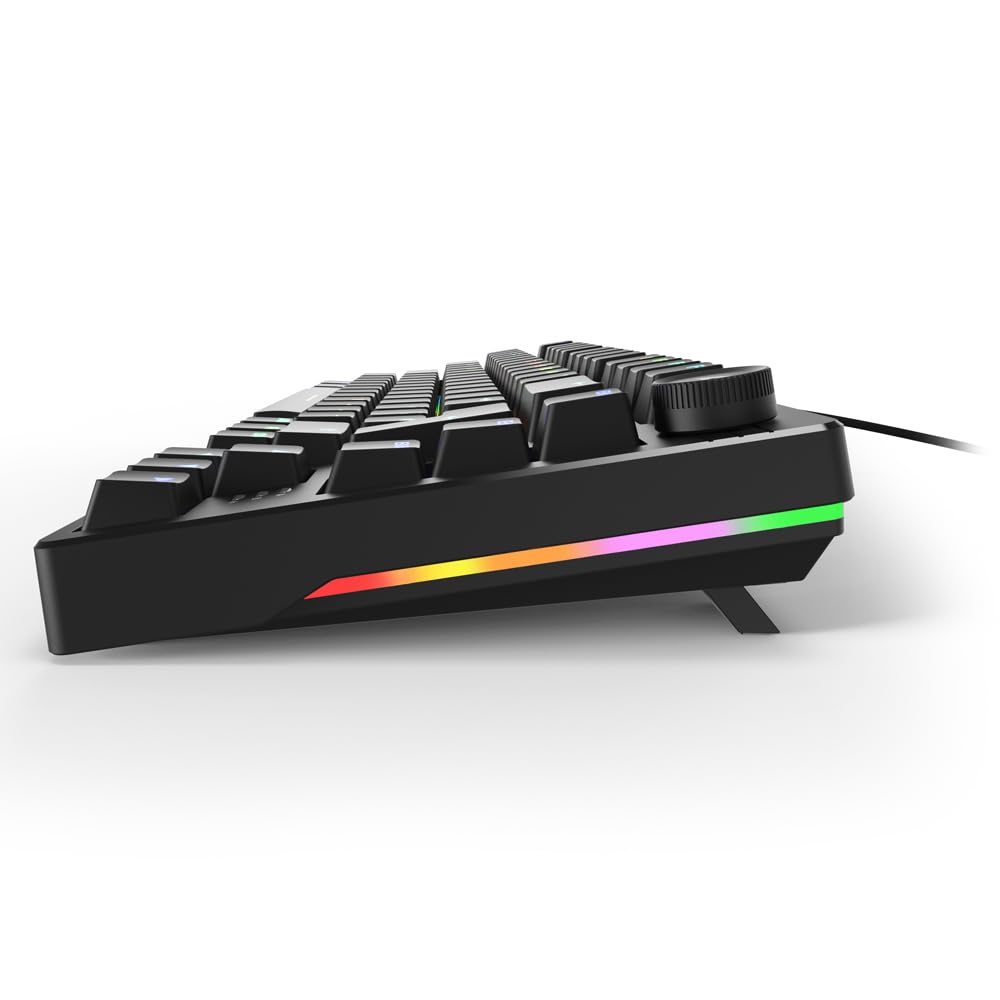 Sharkoon Skiller SGK25 RGB, Gaming Tastatur, 75% Layout, Hot Swap, Huano RED geschmierte Schalter, schwarz