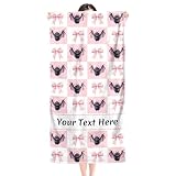 Serviette de plage personnalisée unique : les serviettes de plage en microfibre sont fabriquées en microfibre ultra fine qui est incroyablement fine et légère. Doux et confortable, les couleurs sont vives et ne s'estompent pas facilement. Exprimez votre style avec cette serviette de plage avec nœud rose accrocheur avec un joli design de nœud rose, plein de style mignon et coquette, idéale pour les femmes, les adolescents, etc.