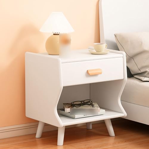 SFJATTA Mid Century Modern Nightstand, Dark Brown Nightstand, Wood Nightstand