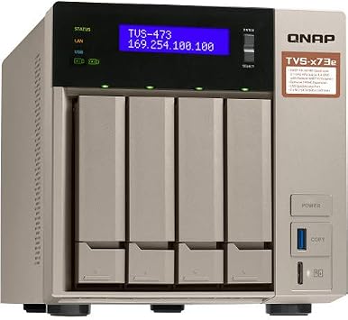 QNAP Turbo NAS TVS-473e NAS Storage, AMD RX-421BD, 32GB DDR4, 2TB SSD for Ultra Fast Storage, 16TB HDD, Radeon R7 Graphics, RAID, QTS 4.3 Operating System