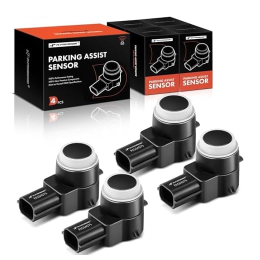 A-Premium 4-PC Reverse Backup Parking Aid Assist Sensor Compatible with Chevy, GMC, Buick, Cadillac & Saturn Models - Silverado, Traverse, Tahoe, Sierra, Yukon, Enclave, DTS, SRX, Escalade, Outlook