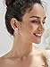 SWEETV Cubic Zirconia Flower Stud Earrings for Women Hypoallergenic Fashion Jewelry, Wedding Bridal Earrings for Brides, Bridesmaids Prom Formal Party, Hot Pink