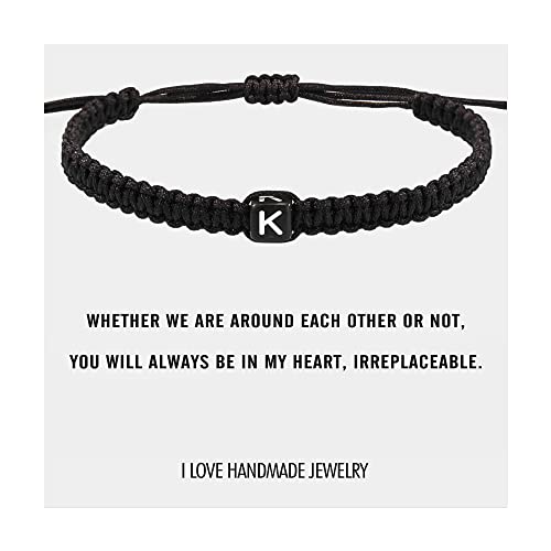 Nymerianoble Initial Bracelet Initial K Charm Handmade Bracelets For Teen Girls Womens Braided Initial Bracelet For Men Mom Birthday Gifts For Women Her Graduation Gifts Mothers Day Gifts For Mom #TOP1