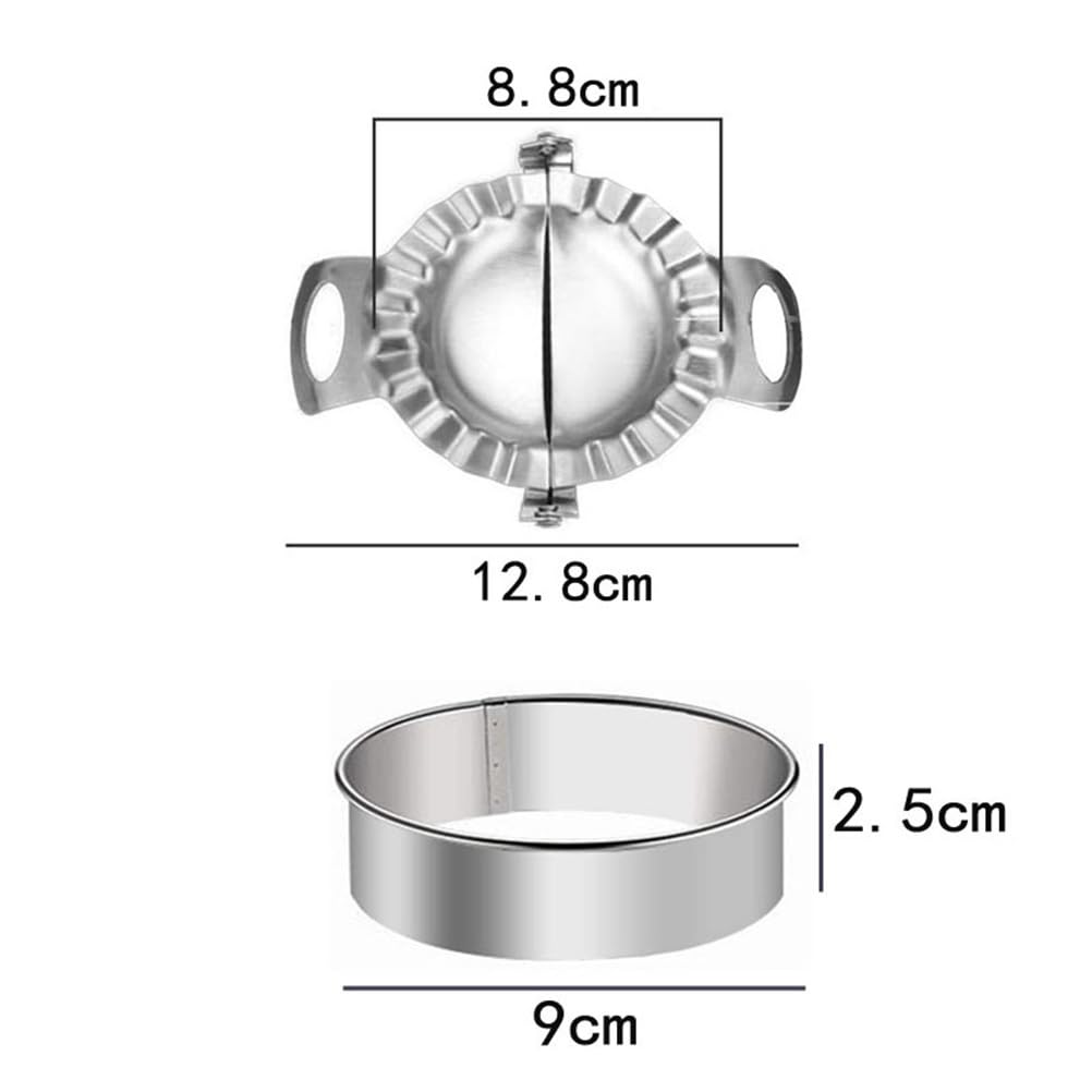 ABOOFAN Dumpling Press Set 5 Inch Dumpling Wrapper Cutter and Dough Press Tools for Homemade Gyoza Wonton Pierogies Kitchen Moulds Food Grade - Image 2