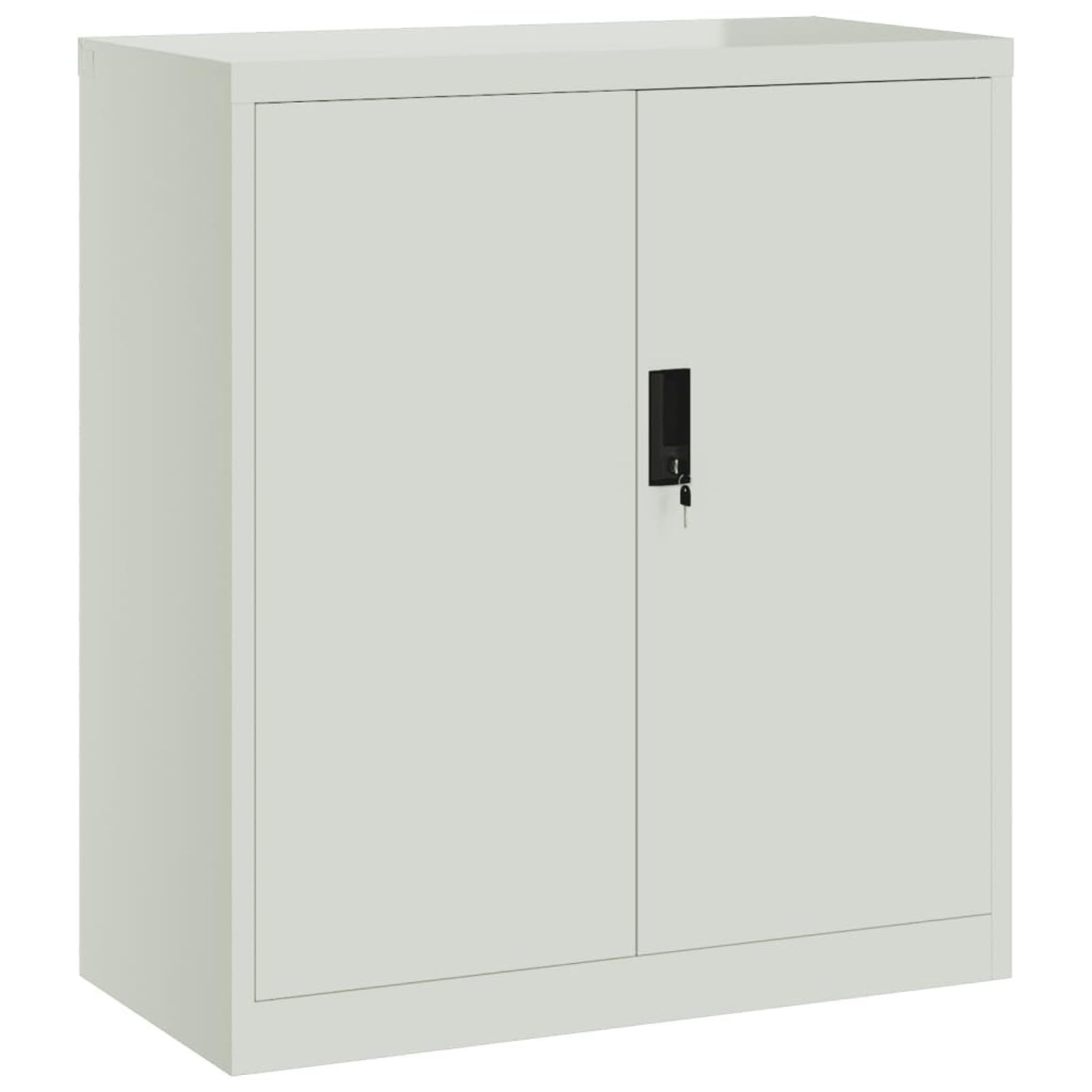Gecheer Armadio Classificatore,Schedario,Armadietto a Chiave,Armadietto Documenti,Armadietto per Ufficio,Armadio per Ufficio,Armadietto in Metallo,Mobiletto Multiuso,Grigio Chiaro 79x40x90 cm Acciaio
