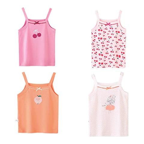 CHAYANG 3 Pcs Kids Cotton Underwear Vests Girls Undershirt for 8-9 Years Cover