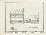 Historic Pictoric : Blueprint Southwest Elevation - Blossom Point Farm, La Plata,...