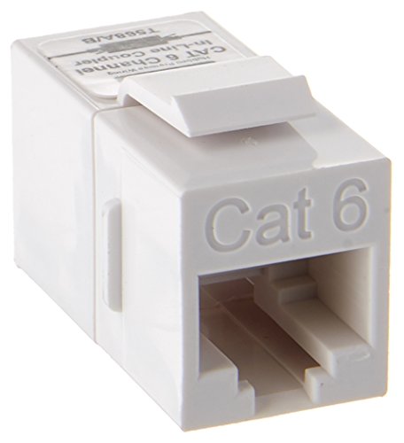 Inline Coupler, 8, Cat6, White