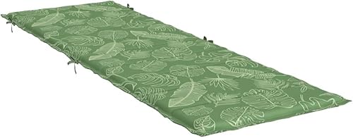 Cojín para tumbona con patrón de hojas, cojines de tela Oxford para sillas de Comedor para sillas de patio al aire libre, cojines de repuesto para