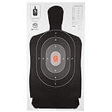 Action Target B-27NCJA Dark-to-Light Silhouette Target 100 Per Case, Black/Gray/Orange, 24in x