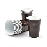 Generisch 3000 Stück Thermobecher, 180 ml braun, Kunststoff, Kaffeebecher, Heißgetränkebecher, Wiederverwendbar, Vakuumisoliert, Klassiker, Zuhause, Gastronomie, Kioske, Raststätten, Kantinen