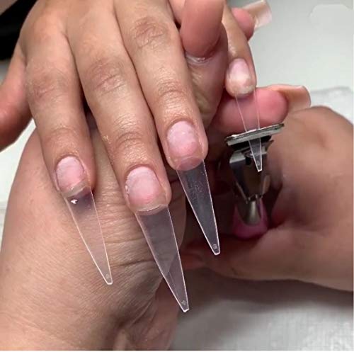 Yimart 500Pcs Acrylic Medium Long Stiletto Nail Tips Easy Coffin Nails Sharp False Nail Art Tips For Nails Salon (Clear) #TOP2
