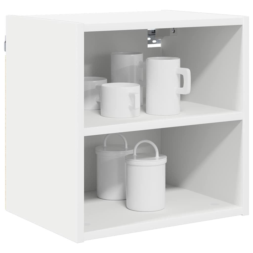 Hängeschrank Weiß aus Holzwerkstoff 40 x 29,5 x 40 cm mit viel Stauraum für Küche, moderner Wandschrank ideal als Vorratsschrank, Organizer für Geschirr, Teller, Tasse und Besteck