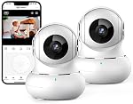 Little elf Indoor Security Camera with App, 2K Indoor WiFi Camera for Pet/Dog,Home Security Camera Wireless for Baby Monitor,360°Pan & Tilt Camera for Motion Tracking,Work with Alexa-2 Pack