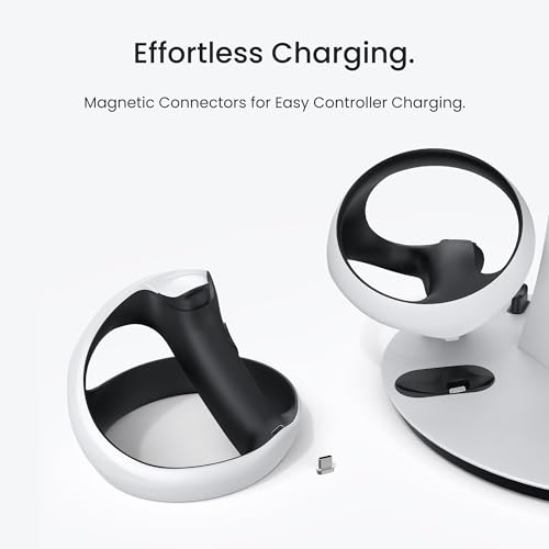 Image of KIWI design D2 3-in-1 Controller Charging Station for PSVR2 and PS5 | VR Display Stand, LED-Charging Indicator