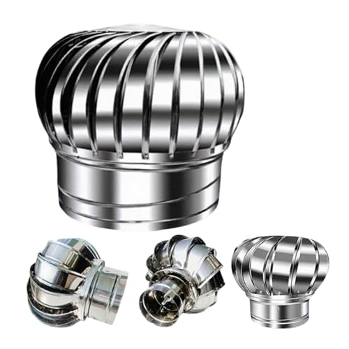 Évent d'éolienne rotatif pour toit et cheminée extérieure en inox durable