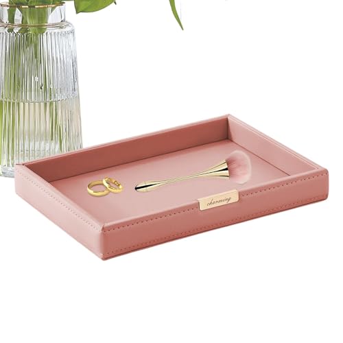 Nybhyjka Plateau de voiturier pour Hommes, Plateau en Cuir - Plateau de Parfum décoratif élégant - Organisateurs multifonctionnels de Chevet, Porte-Bijoux de Table pour Les modifications, la clé, Le